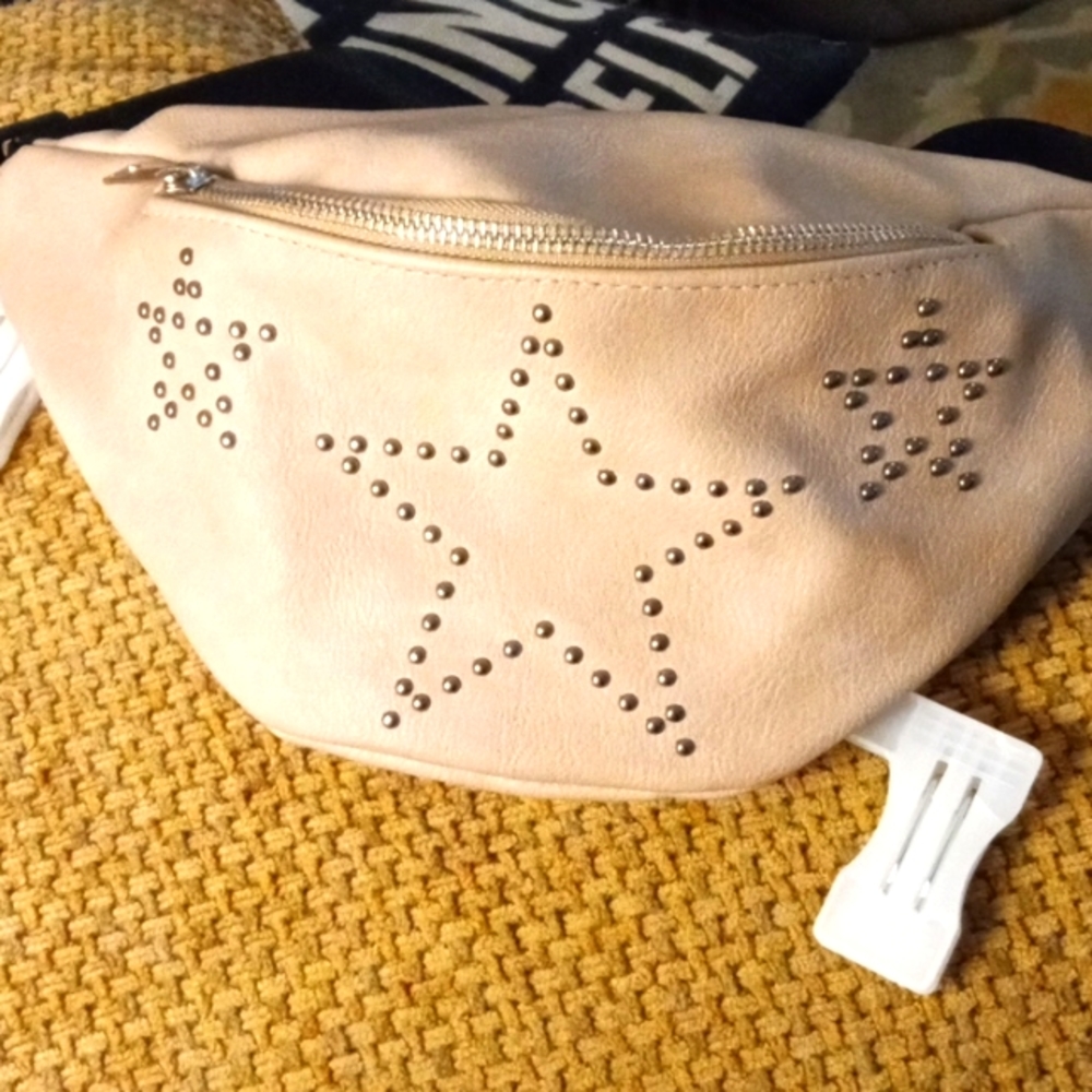 Super cute leather studded fanny pack
